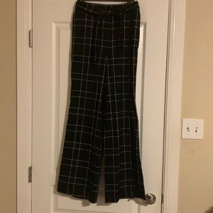 Worthington Wide Leg Windowpane Pants-Small